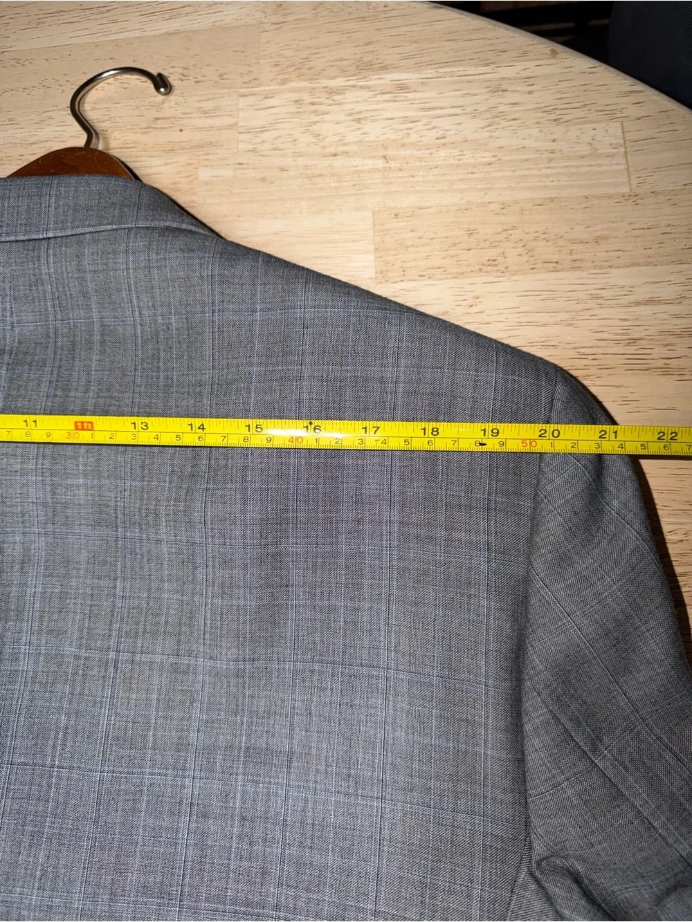 Jos. A. Bank Wool Gray Blue Plaid Two Button Mens Blazer 50R Sport Coat
